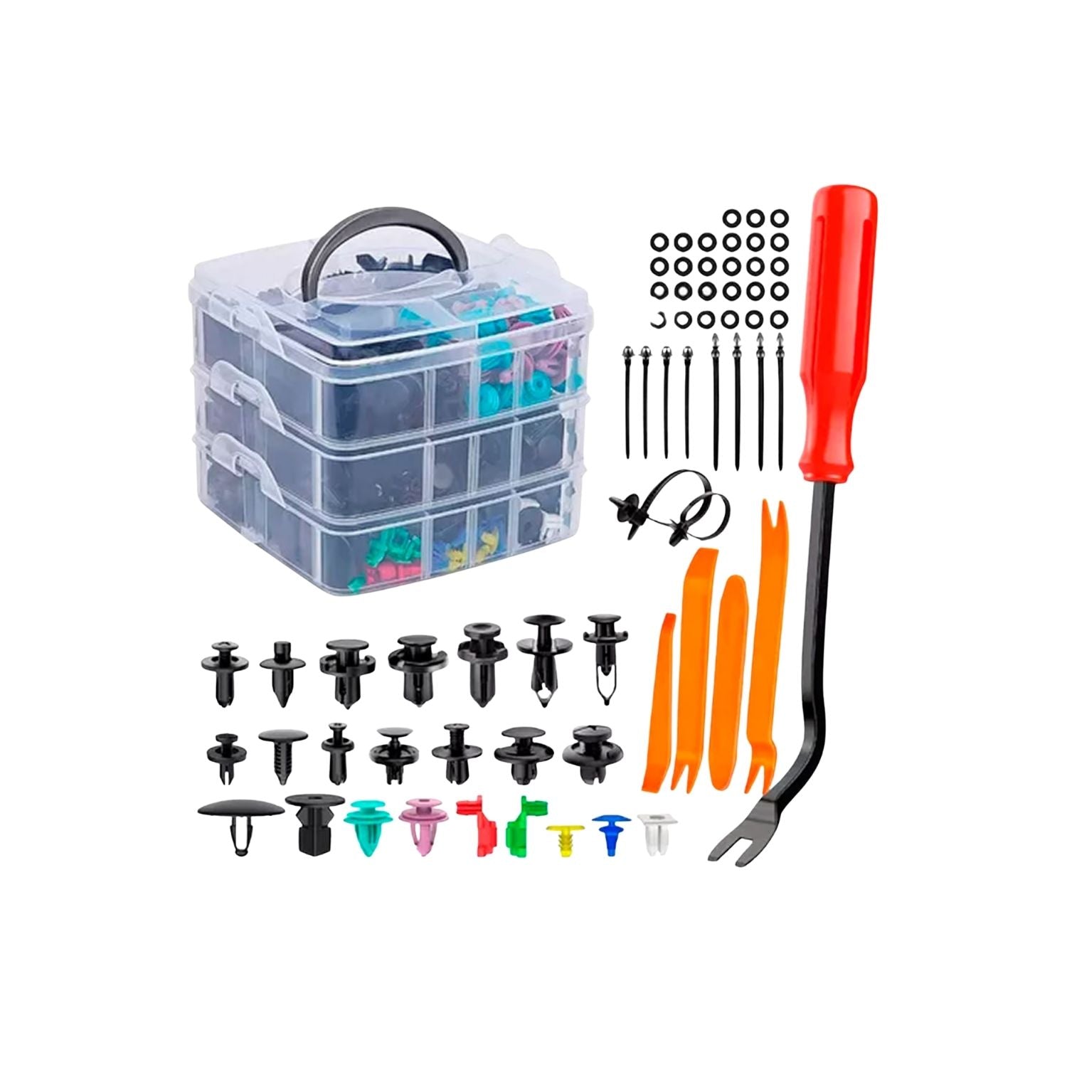 Kit broches plasticos 650 unid