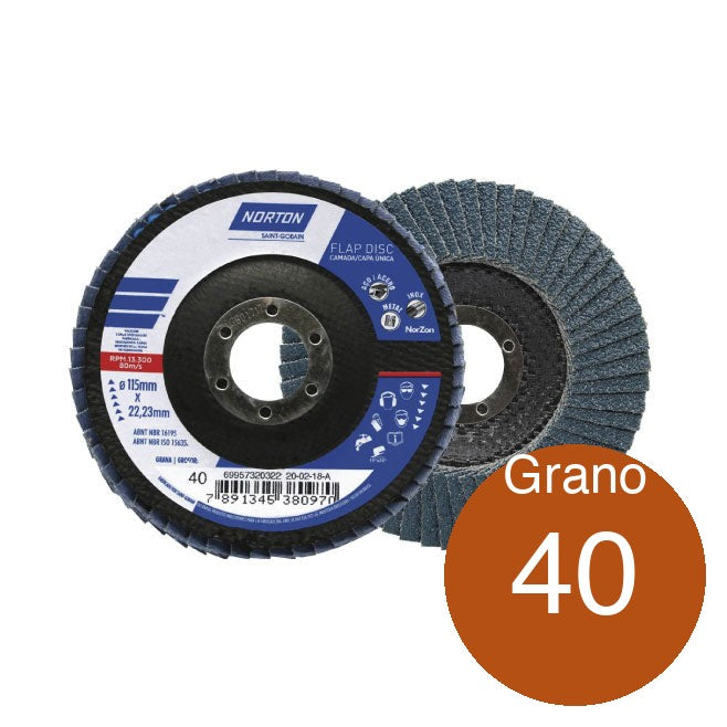 Disco traslapado 4½ Grano 40