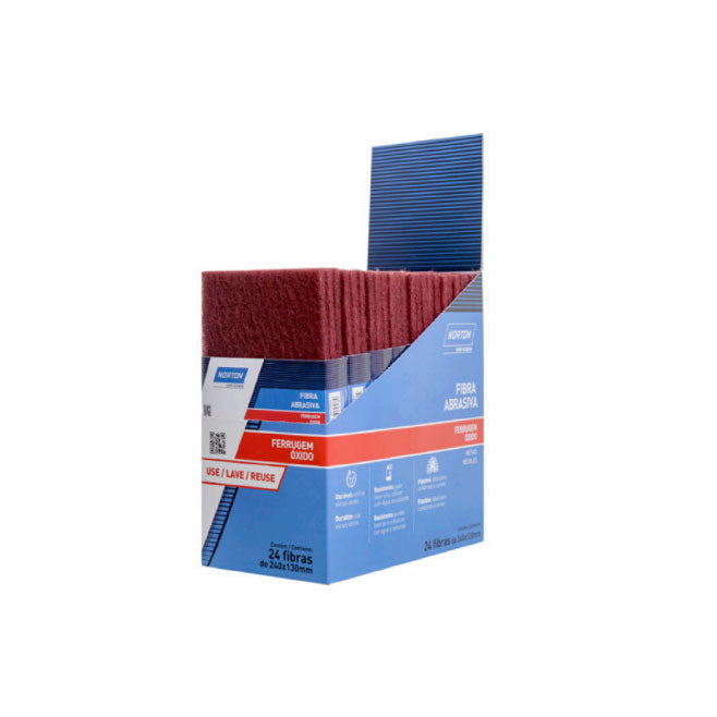 Fibra abrasiva marron